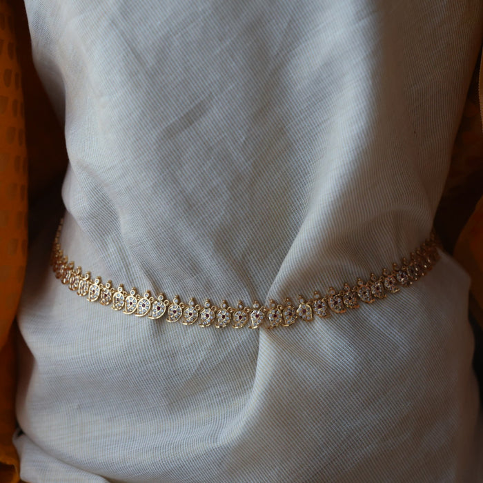 Heritage gold plated traditional mango design waistchain HW3460