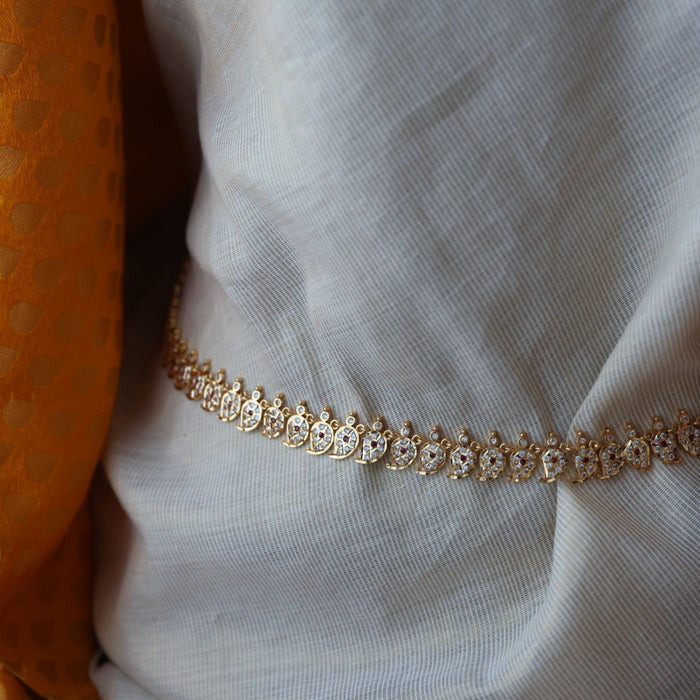 Heritage gold plated traditional mango design waistchain HW3460