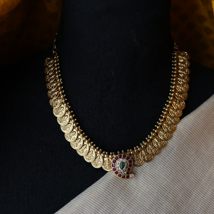 Antique coin design simple short necklace and earrings TTS4879