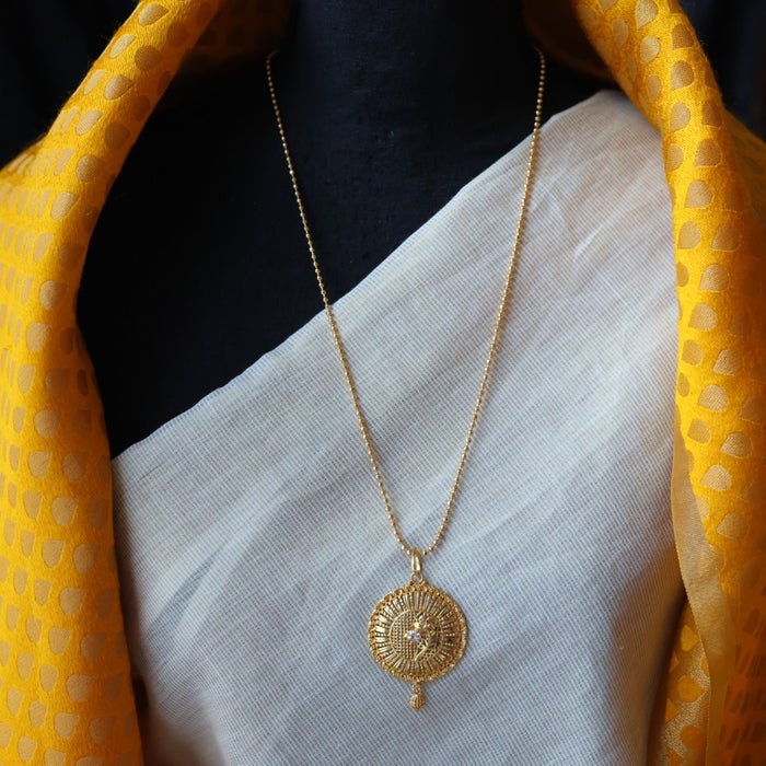Heritage gold plated padakam long chain HP323