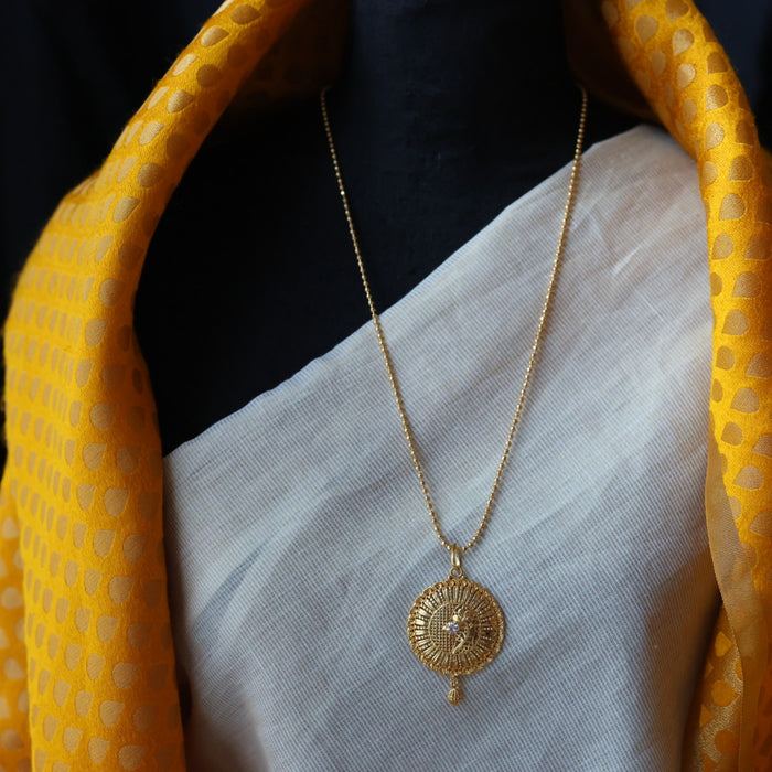 Heritage gold plated padakam long chain HP323