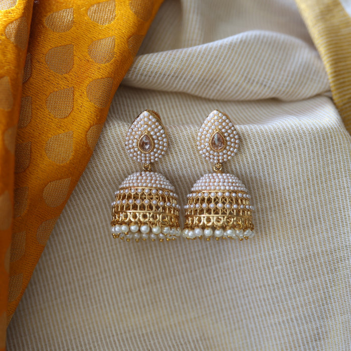Antique pearl jumka earrings AJII17