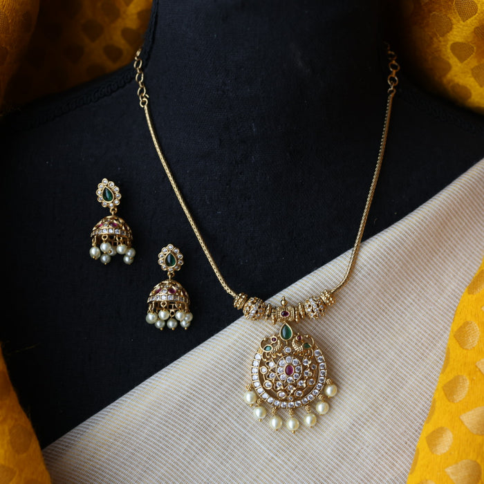 Antique kodi design short necklace and earrings TTS4164
