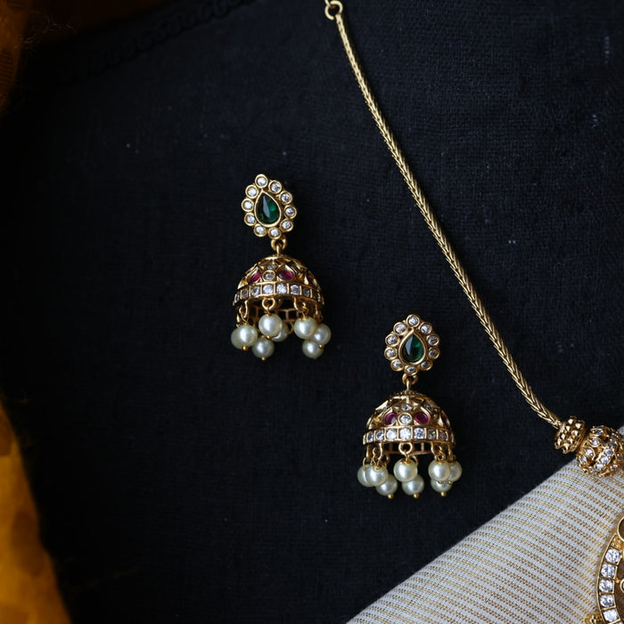 Antique kodi design short necklace and earrings TTS4164