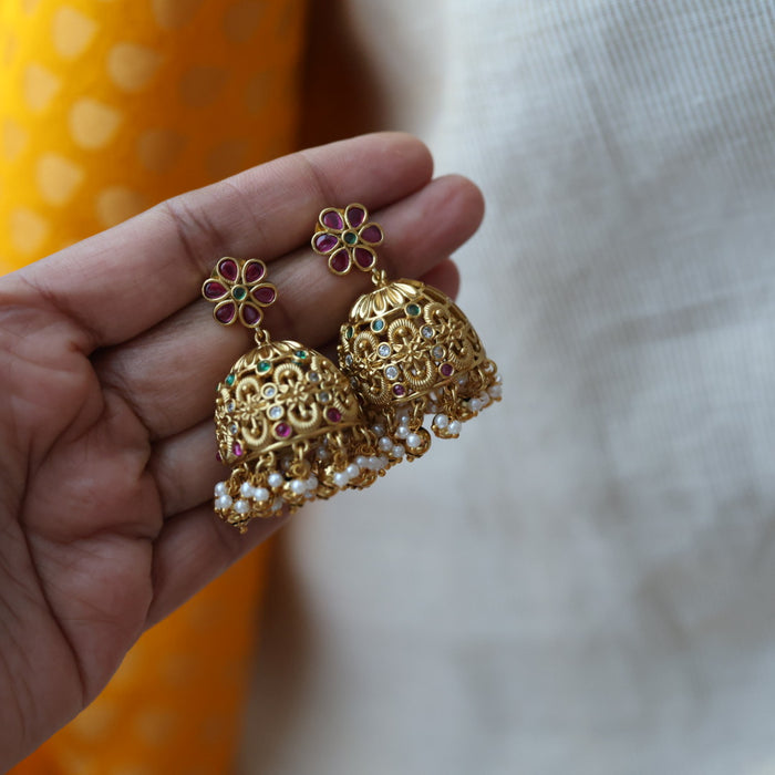 Antique pearl long necklace with earrings LL0345322