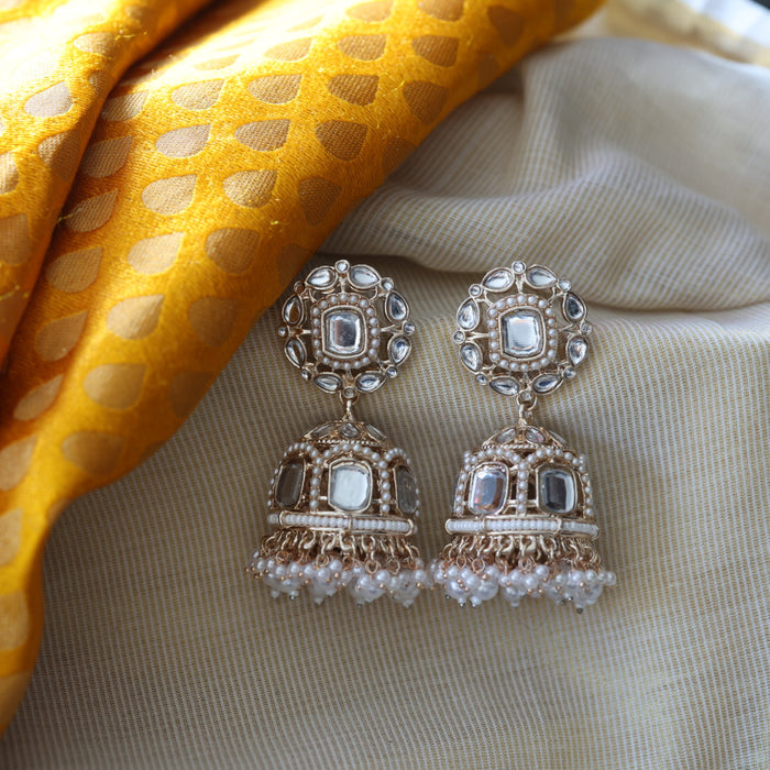 Trendy pearl jumka earrings and tikka TJ2248