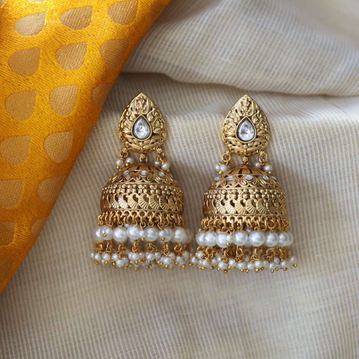 Antique pearl jumka earrings AJII20