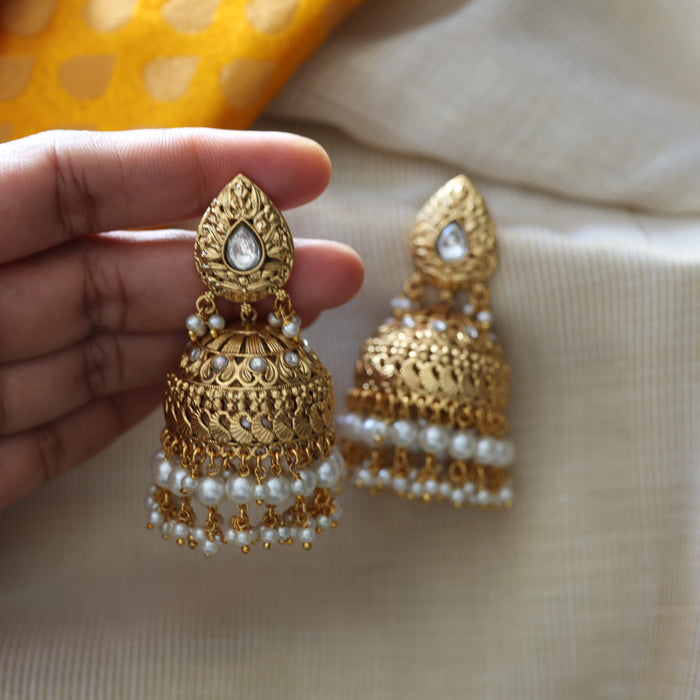 Antique pearl jumka earrings AJII20