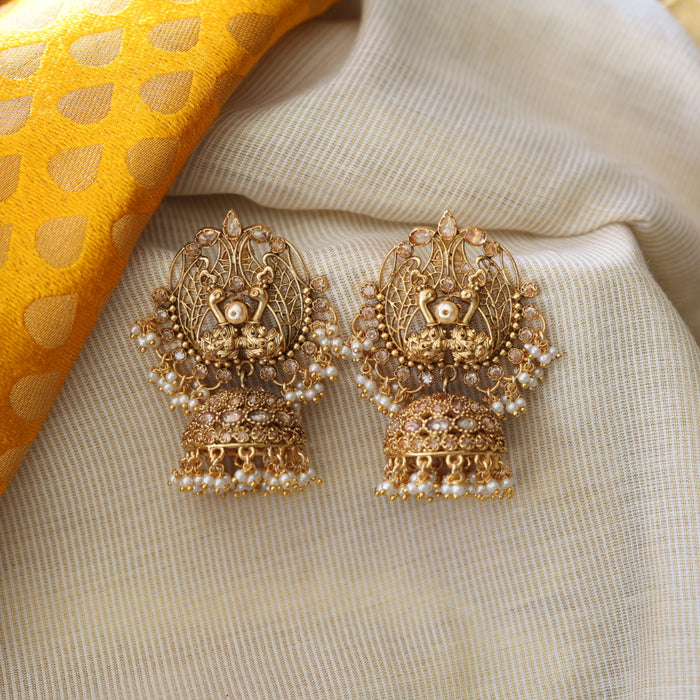 Antique pearl jumka earrings AJII21