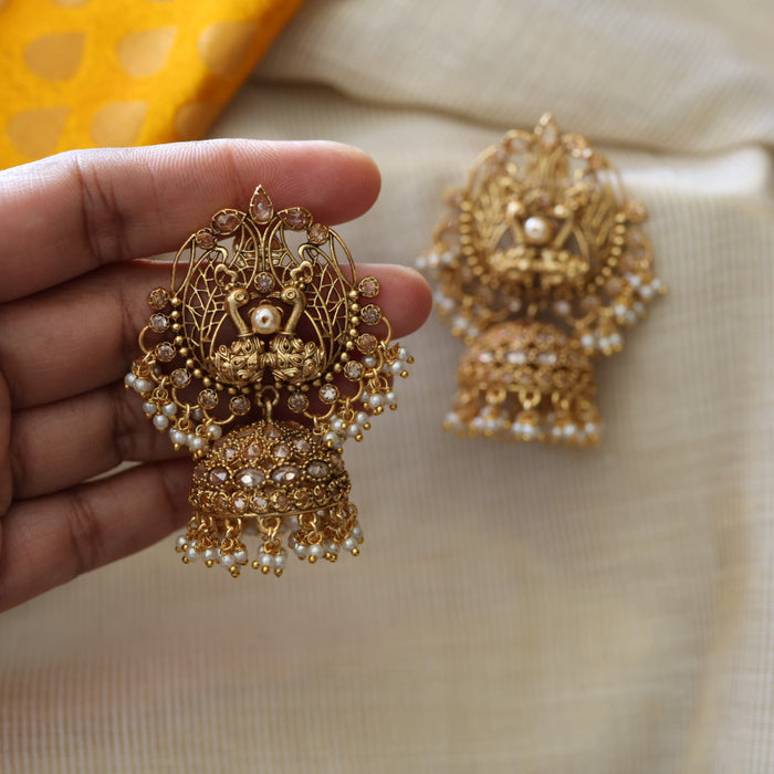 Antique pearl jumka earrings AJII21