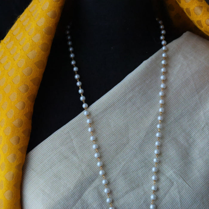 Heritage gold plated padakam pearl long necklace HP910