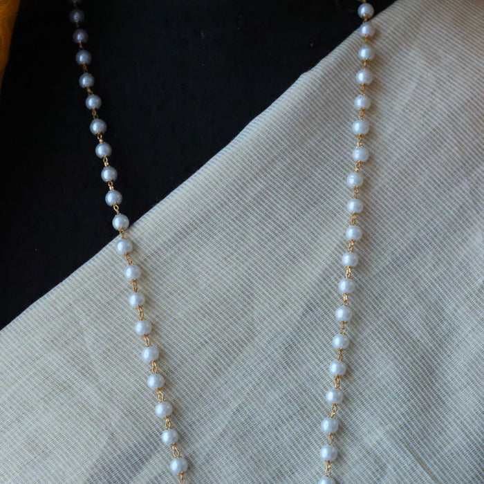 Heritage gold plated padakam pearl long necklace HP910