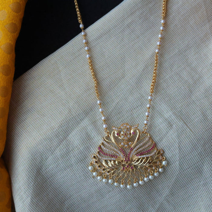 Heritage gold plated padakam long necklace HP217