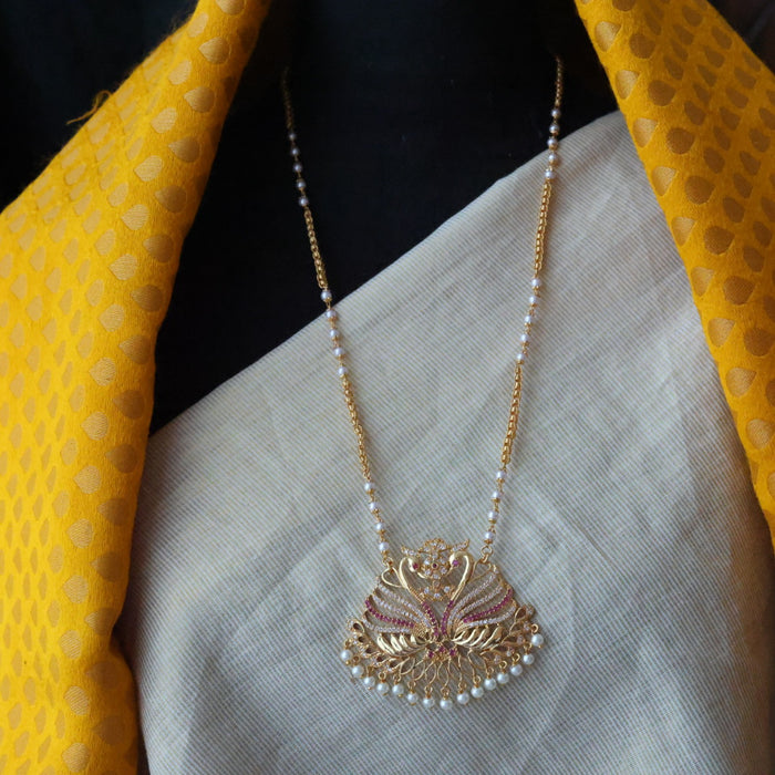 Heritage gold plated padakam long necklace HP217