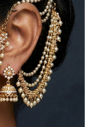 Heritage 3 layer gold plated mattal ear accessories HM3345555