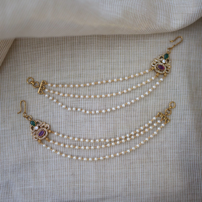 Heritage gold plated mattal hair accessories HM01124