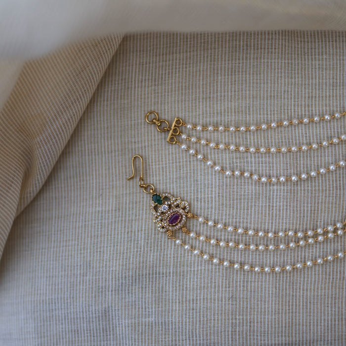 Heritage gold plated mattal hair accessories HM01124
