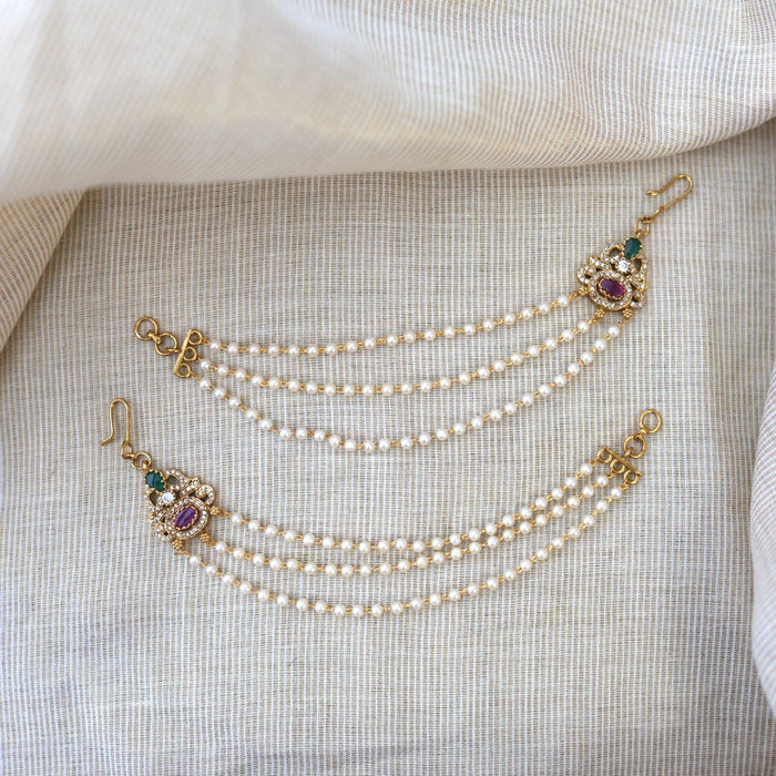 Heritage gold plated mattal hair accessories HM01124