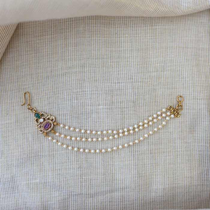 Heritage gold plated mattal hair accessories HM01124
