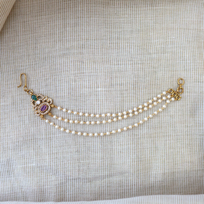 Heritage gold plated mattal hair accessories HM01124