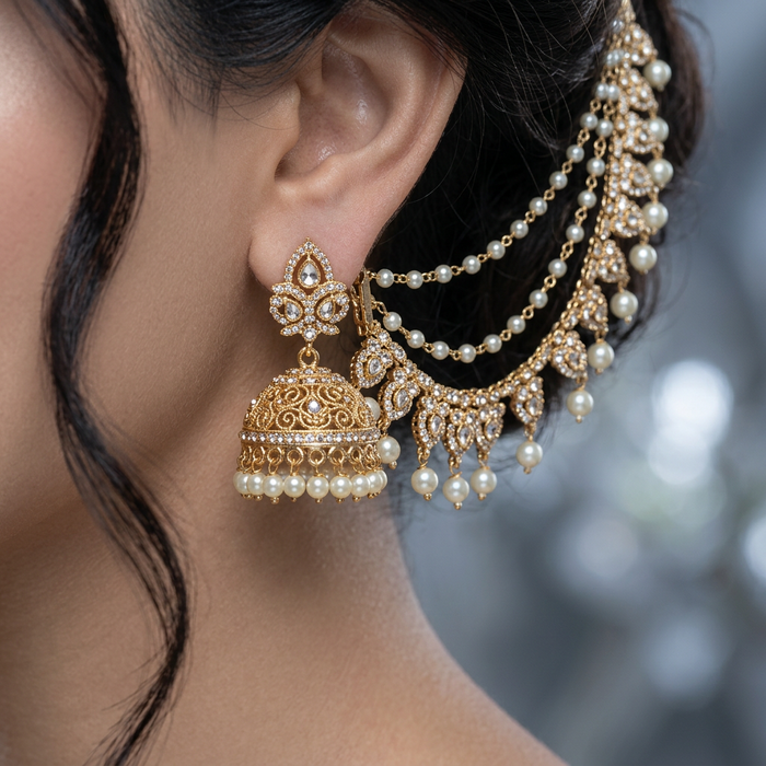 Heritage 3 layer gold plated mattal ear accessories HM33444