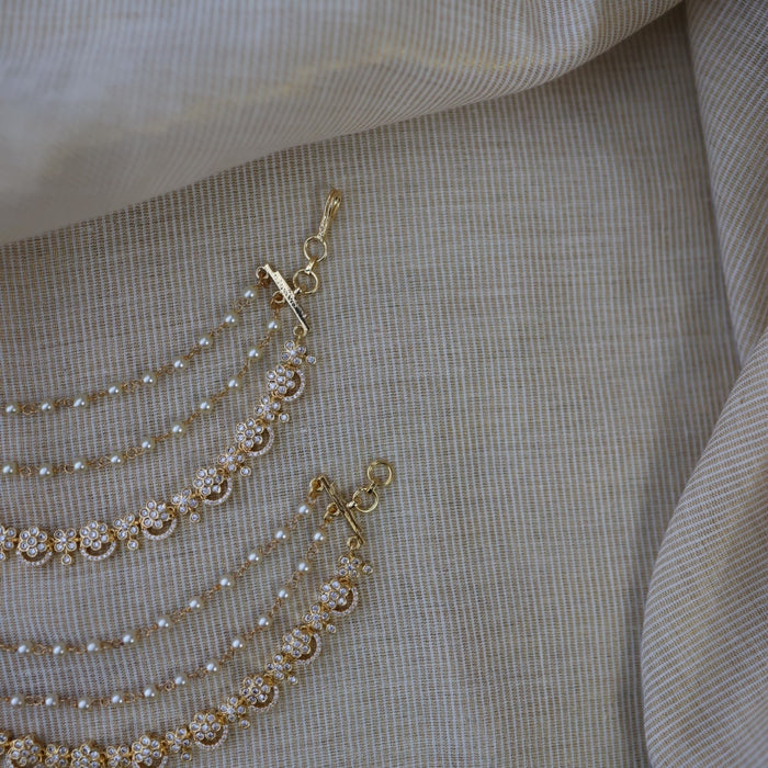 Heritage gold plated mattal hair accessories HM011333