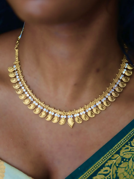 Heritage gold plated short necklace H1218
