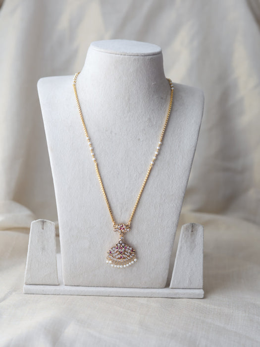 Heritage gold plated padakam long necklace HP754