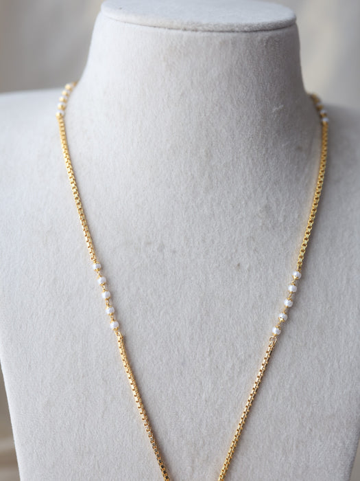 Heritage gold plated padakam long necklace HP754