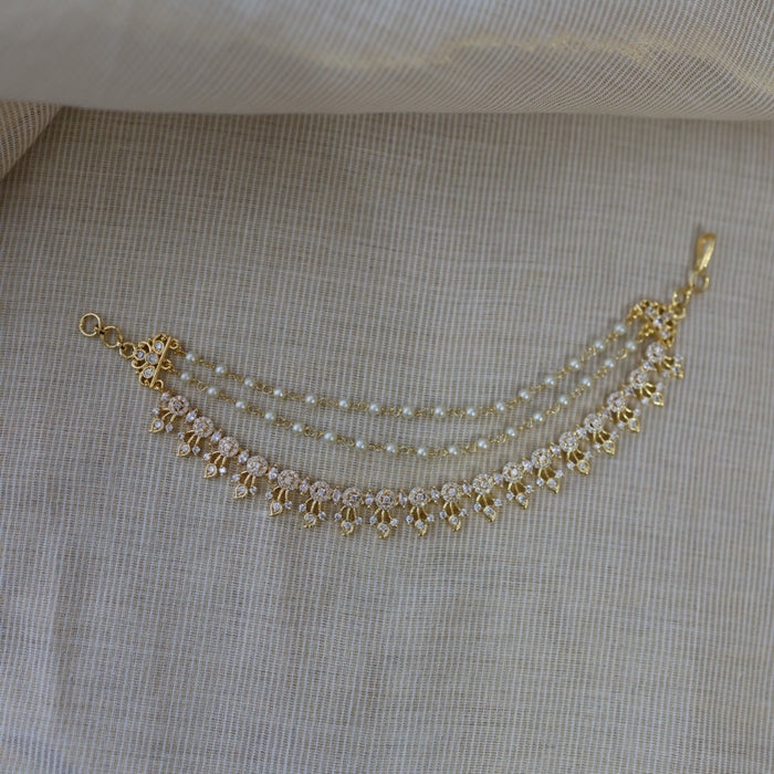 Heritage gold plated mattal hair accessories HM011211