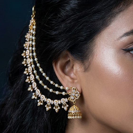 Heritage gold plated mattal hair accessories HM011211