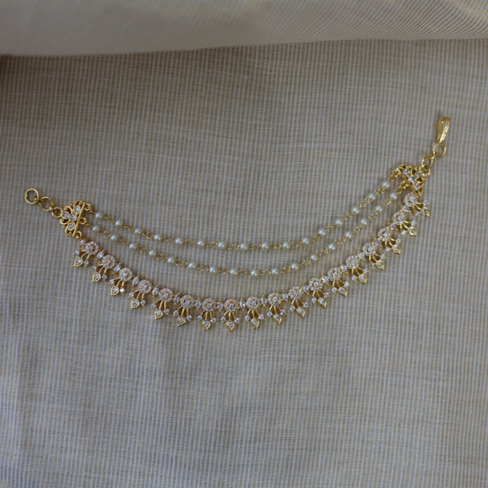 Heritage gold plated mattal hair accessories HM011211