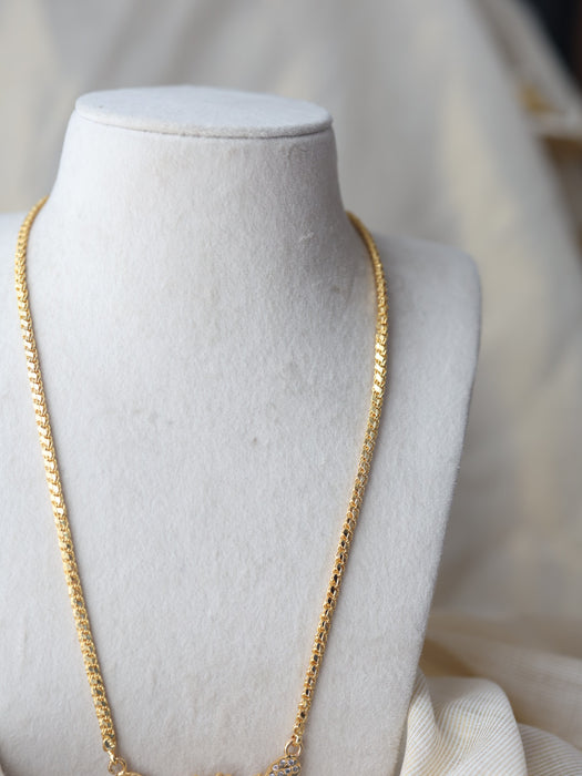 Heritage gold plated padakam long necklace HP7582