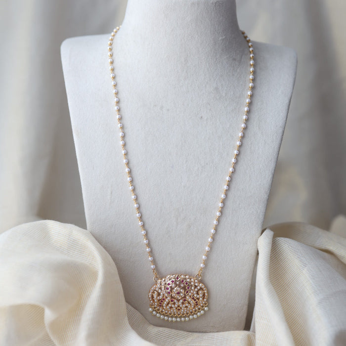 Heritage gold plated padakam long necklace HP0432