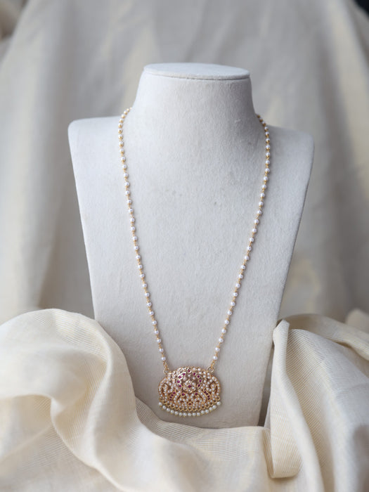 Heritage gold plated padakam long necklace HP0432