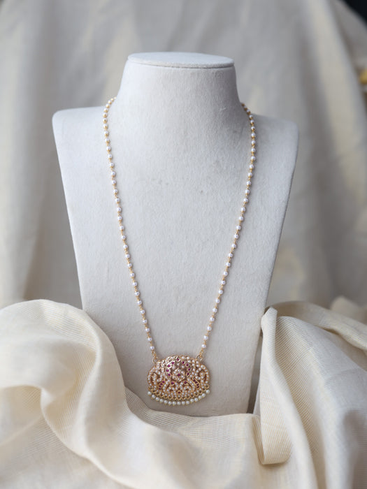Heritage gold plated padakam long necklace HP0432