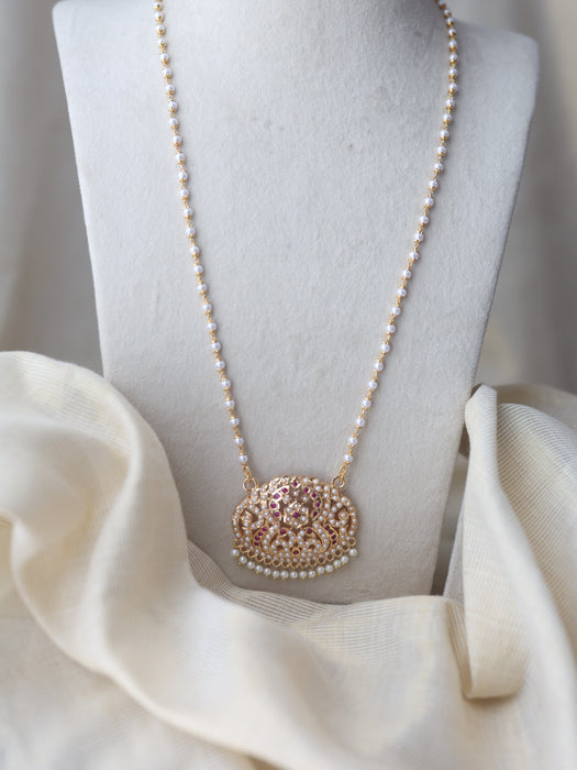 Heritage gold plated padakam long necklace HP0432