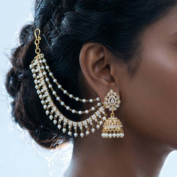 Heritage gold plated mattal hair accessories HM011222