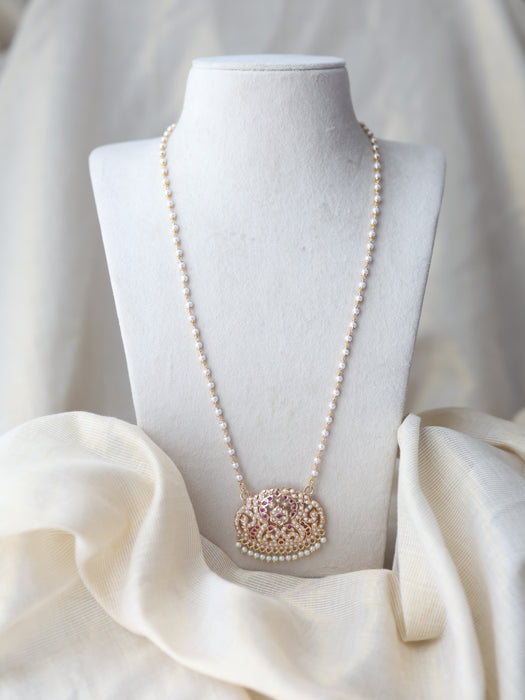 Heritage gold plated padakam long necklace HP0432