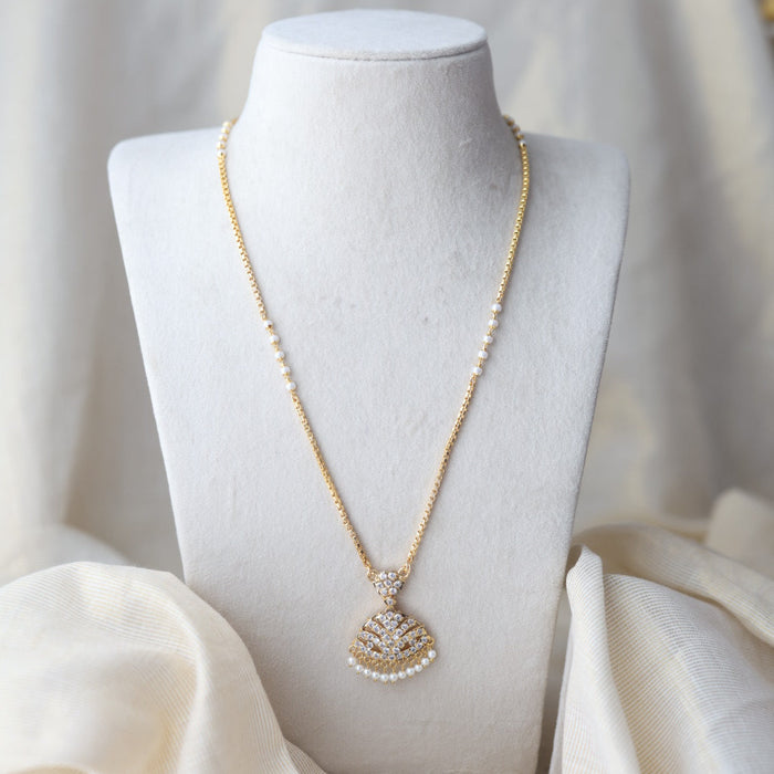 Heritage gold plated padakam long necklace HP213