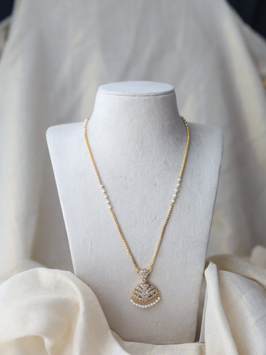 Heritage gold plated padakam long necklace HP213