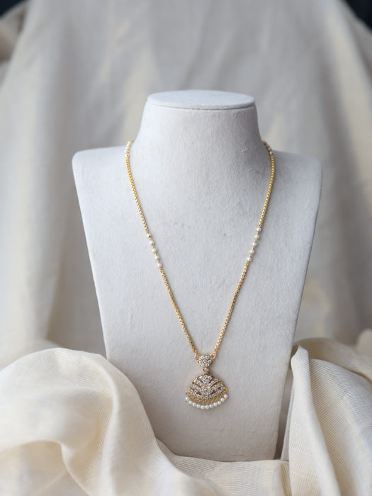 Heritage gold plated padakam long necklace HP213
