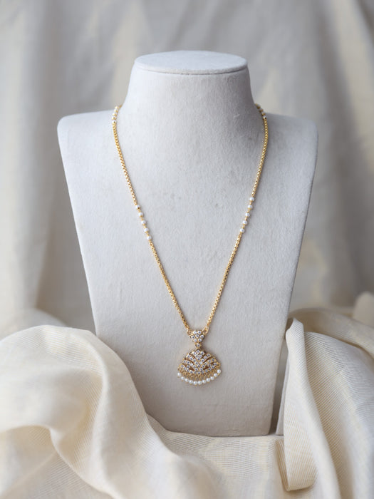 Heritage gold plated padakam long necklace HP213