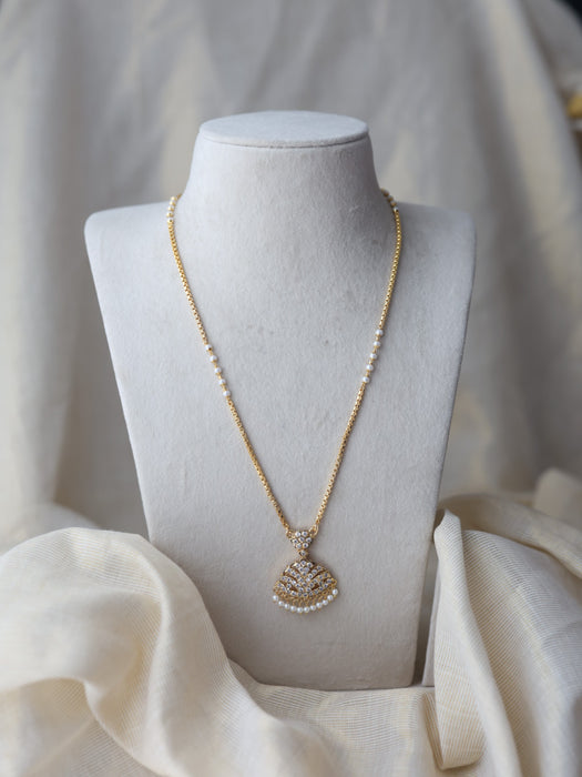 Heritage gold plated padakam long necklace HP213