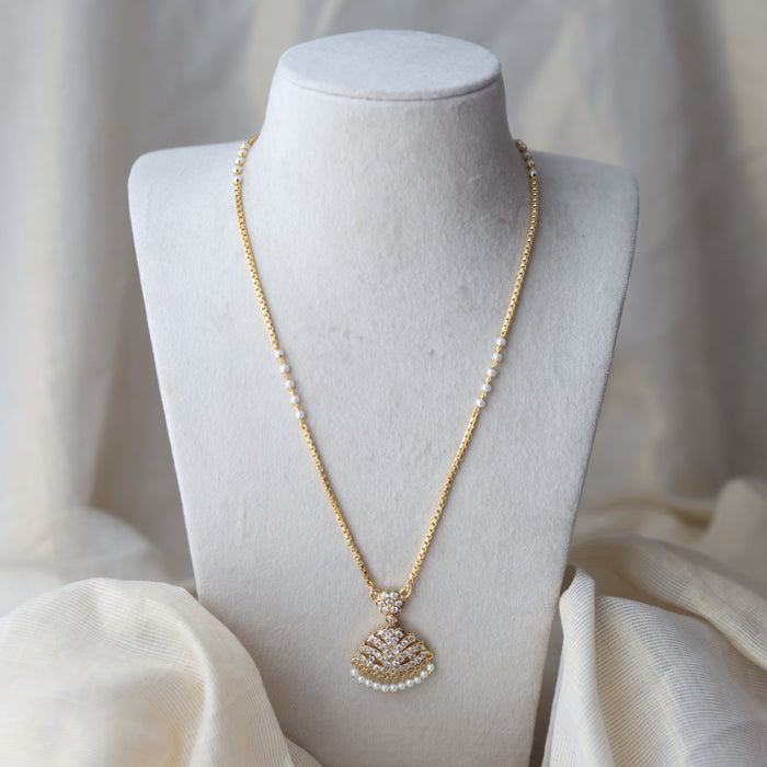 Heritage gold plated padakam long necklace HP213