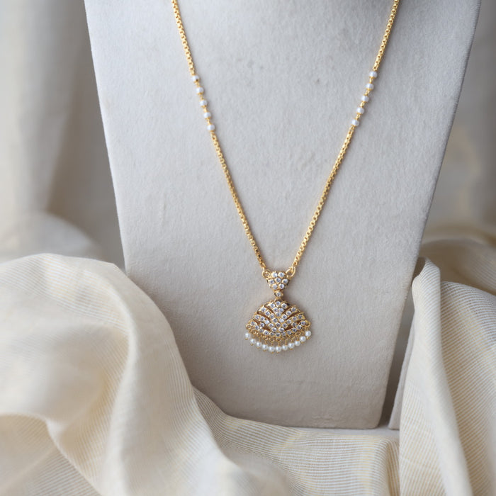 Heritage gold plated padakam long necklace HP213