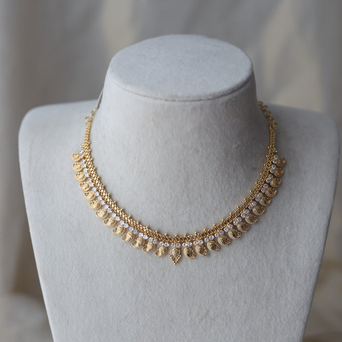 Heritage gold plated short necklace H1218