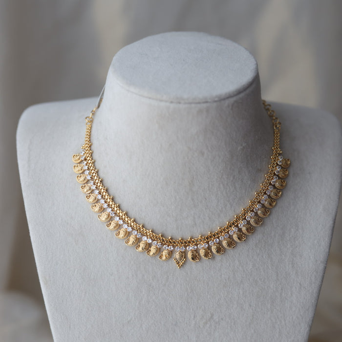 Heritage gold plated short necklace H1218