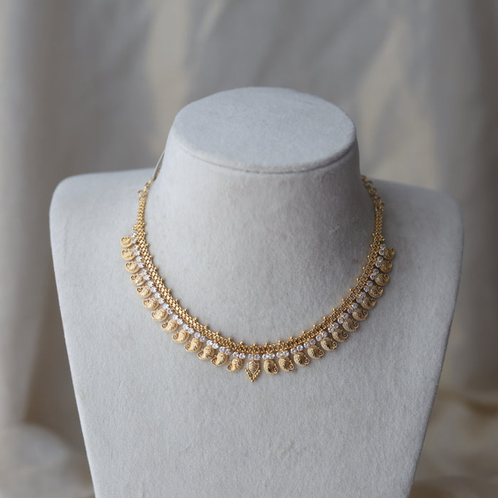 Heritage gold plated short necklace H1218