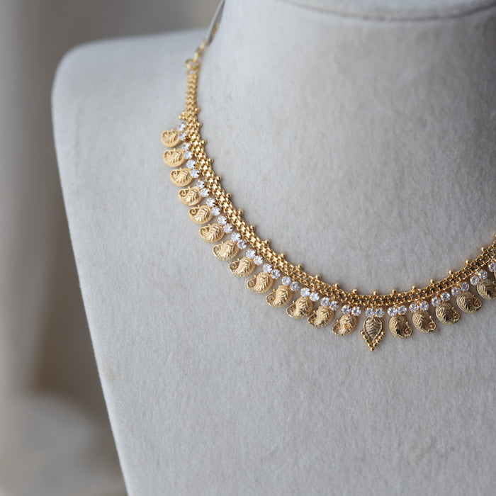 Heritage gold plated short necklace H1218